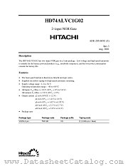 HD74ALVC1G02 datasheet pdf Hitachi Semiconductor