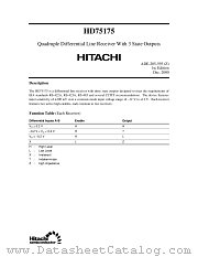 HD75175 datasheet pdf Hitachi Semiconductor