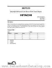 HD75153 datasheet pdf Hitachi Semiconductor