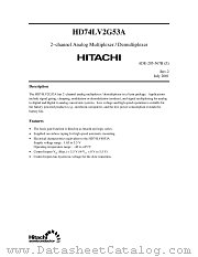 HD74LV2G53A datasheet pdf Hitachi Semiconductor