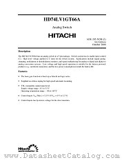 HD74LV1GT66A datasheet pdf Hitachi Semiconductor