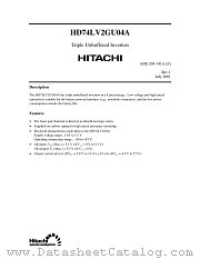 HD74LV2GU04A datasheet pdf Hitachi Semiconductor