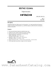 HD74LV2G04A datasheet pdf Hitachi Semiconductor