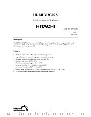 HD74LV2G02A datasheet pdf Hitachi Semiconductor