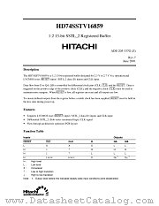 HD74SSTV16859 datasheet pdf Hitachi Semiconductor