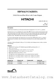 HD74ALVC162835A datasheet pdf Hitachi Semiconductor