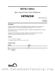 HD74LV4066A datasheet pdf Hitachi Semiconductor