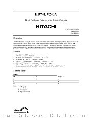 HD74LV240A datasheet pdf Hitachi Semiconductor