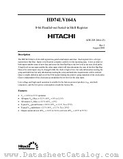 HD74LV164A datasheet pdf Hitachi Semiconductor