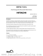 HD74LV123A datasheet pdf Hitachi Semiconductor