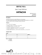 HD74LV02A datasheet pdf Hitachi Semiconductor