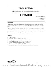 HD74LVC2244A datasheet pdf Hitachi Semiconductor