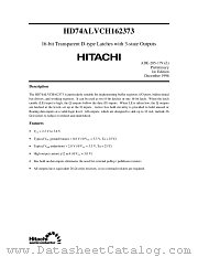 HD74ALVCH162373 datasheet pdf Hitachi Semiconductor