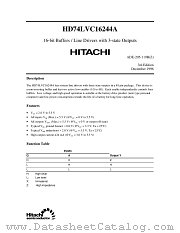 HD74LVC16244A datasheet pdf Hitachi Semiconductor