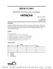 HD74LVC540A datasheet pdf Hitachi Semiconductor