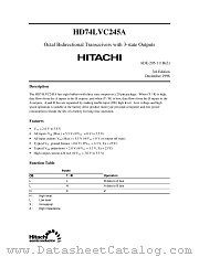 HD74LVC245A datasheet pdf Hitachi Semiconductor