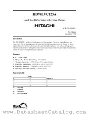 HD74LVC125A datasheet pdf Hitachi Semiconductor