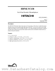 HD74LVC138 datasheet pdf Hitachi Semiconductor