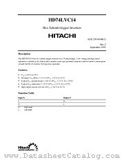 HD74LVC14 datasheet pdf Hitachi Semiconductor