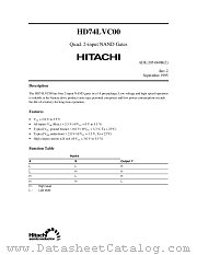 HD74LVC00 datasheet pdf Hitachi Semiconductor
