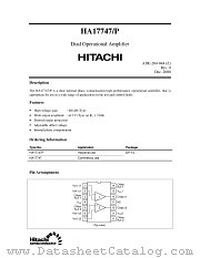 HA17747P datasheet pdf Hitachi Semiconductor