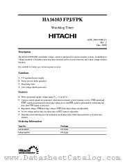 HA16103FPJ datasheet pdf Hitachi Semiconductor