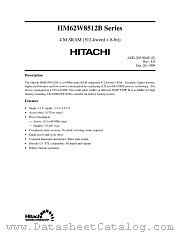 HM62W8512BLRR-XXUL datasheet pdf Hitachi Semiconductor
