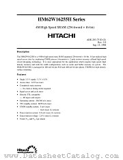 HM62W16255HTT/HLTT datasheet pdf Hitachi Semiconductor