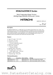 HM6216255HCJPI datasheet pdf Hitachi Semiconductor