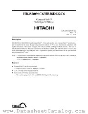 HB28D096C6 datasheet pdf Hitachi Semiconductor