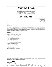 HM62V16514LTTI/LTTI-XXSL datasheet pdf Hitachi Semiconductor