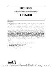 HD74HC670 datasheet pdf Hitachi Semiconductor