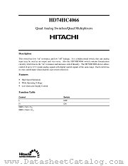HD74HC4066 datasheet pdf Hitachi Semiconductor