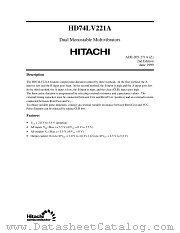 HD74LV221A datasheet pdf Hitachi Semiconductor