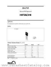 2SA715 datasheet pdf Hitachi Semiconductor