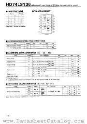 HD74LS136 datasheet pdf Hitachi Semiconductor