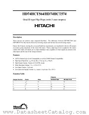 HD74HCT574 datasheet pdf Hitachi Semiconductor