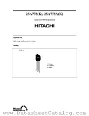 2SA778K datasheet pdf Hitachi Semiconductor