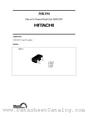 3SK194 datasheet pdf Hitachi Semiconductor