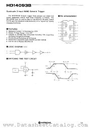 HD14093B datasheet pdf Hitachi Semiconductor