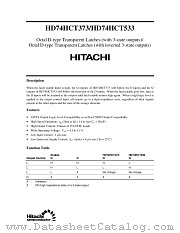 HD74HCT373 datasheet pdf Hitachi Semiconductor