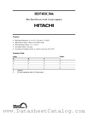HD74HC366 datasheet pdf Hitachi Semiconductor