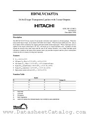 HD74LVC16373A datasheet pdf Hitachi Semiconductor