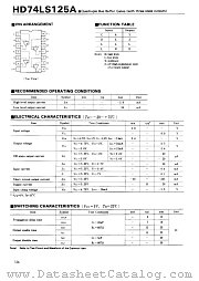 HD74LS125A datasheet pdf Hitachi Semiconductor