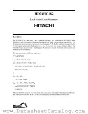 HD74HC182 datasheet pdf Hitachi Semiconductor