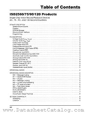 ISD2560 PRODUCTS datasheet pdf Information Storage Devices