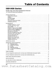 ISD1400 SERIES datasheet pdf Information Storage Devices