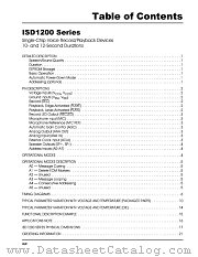 ISD1200 SERIES datasheet pdf Information Storage Devices