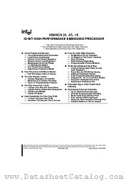 80960CA-16 datasheet pdf Intel