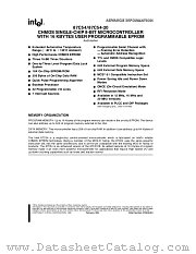 87C54-20 datasheet pdf Intel